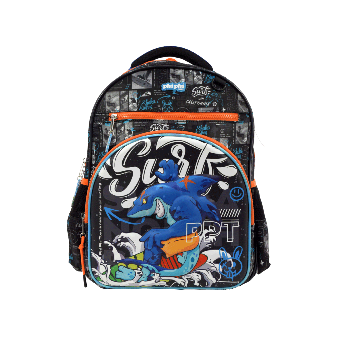 Mochila Espalda Escolar 16 Pulgadas Phiphi Toys Surf Tiburon