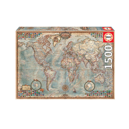 Puzzle Mapa Político Del Mundo 1500 Piezas Educa