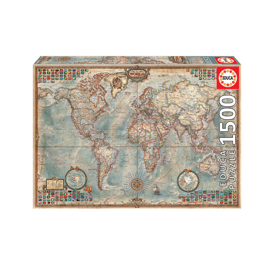Puzzle Mapa Político Del Mundo 1500 Piezas Educa