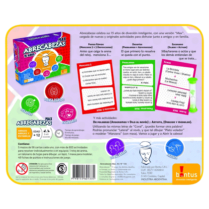 Juego De Mesa Abrecabezas Max -15 años
