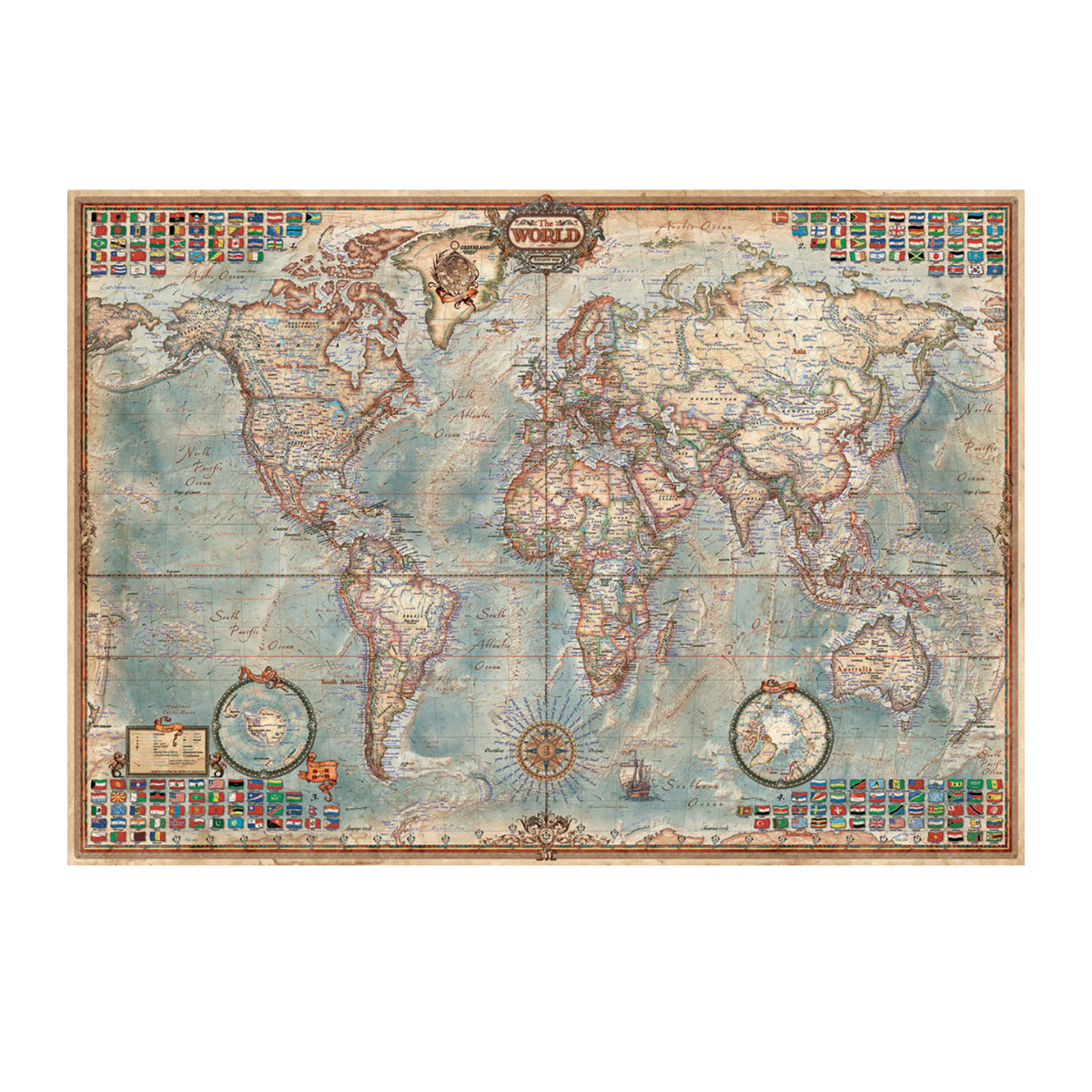 Puzzle Mapa Político Del Mundo 1500 Piezas Educa