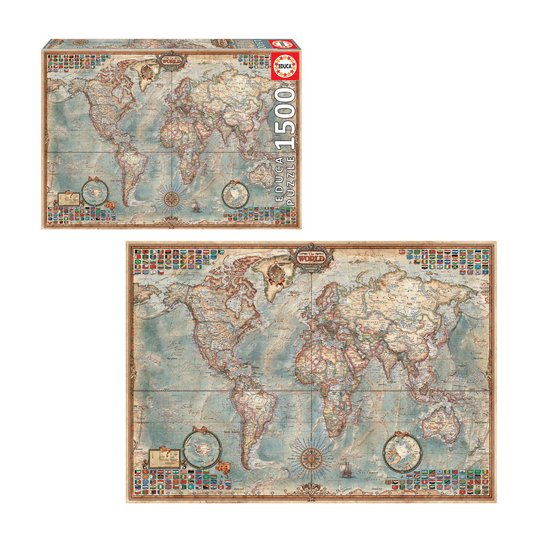 Puzzle Mapa Político Del Mundo 1500 Piezas Educa