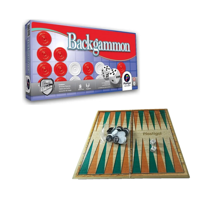 Juego de Mesa Clásico Backgammon de Estrategia