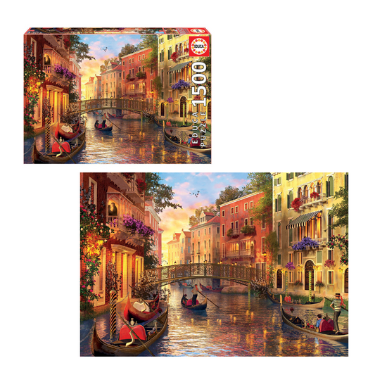 Puzzle Atardecer En Venecia 1500 Piezas Educa