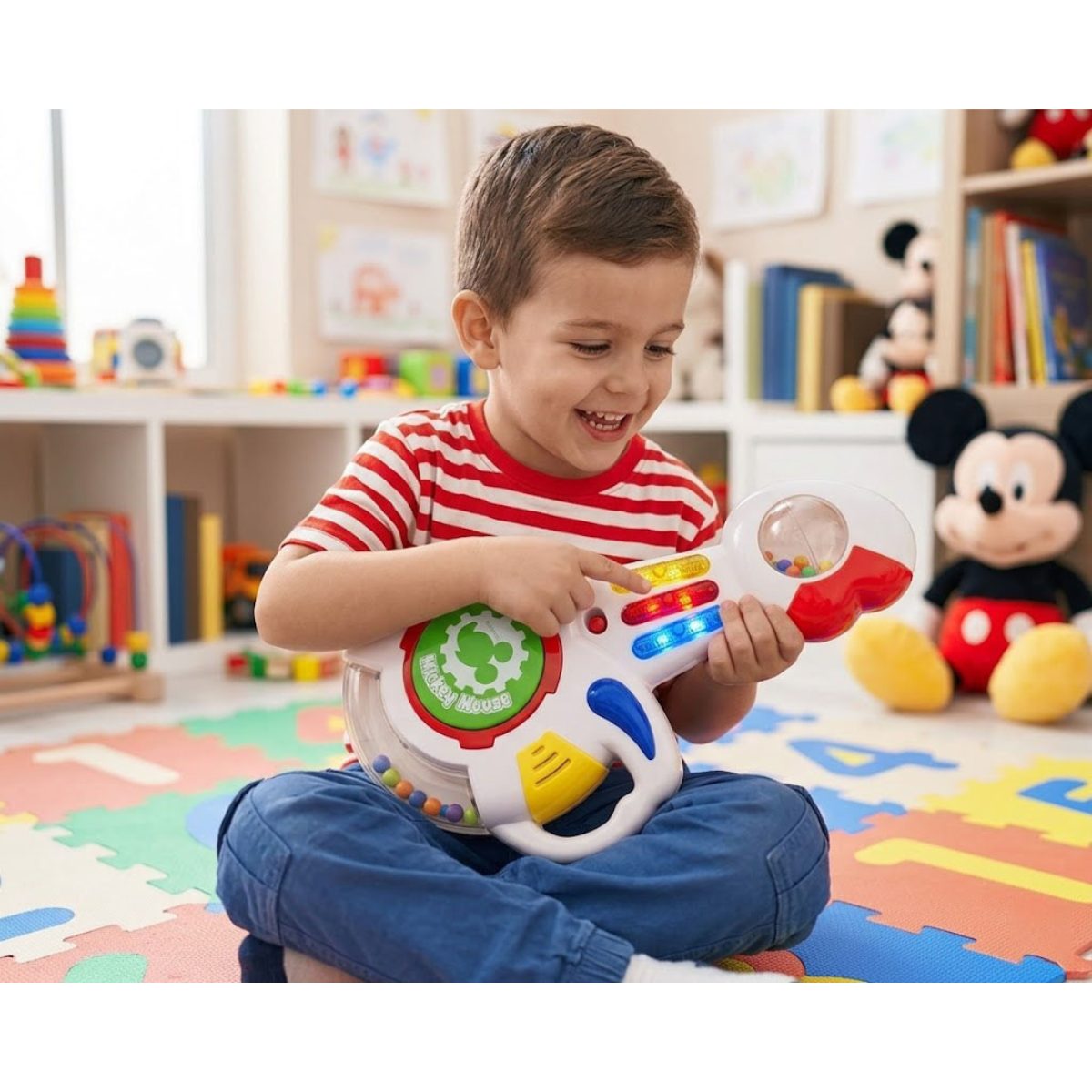 Mi Primera Guitarra Musical Mickey Mouse con Luz y Sonido