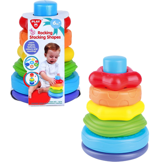 Juego de Formas Apilables con Base Mecedora