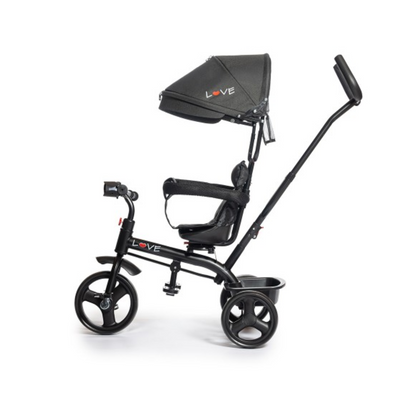 Triciclo Giro 360° Negro Con Música Y Luz Love Baby First