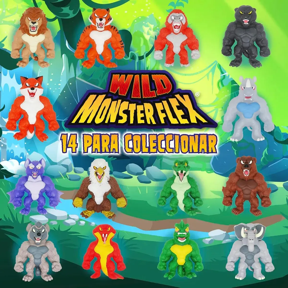 Figuras Elásticas Coleccionables Monster Flex WILD