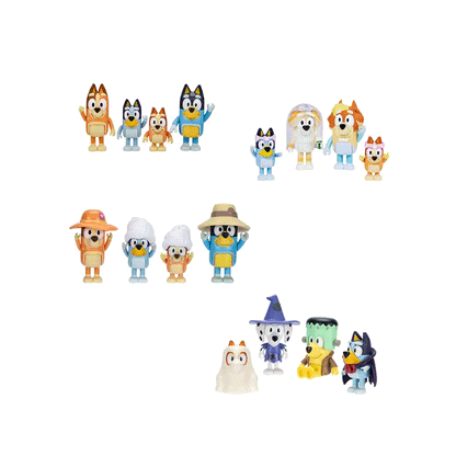 Bluey Pack de 4 Figuras Friends