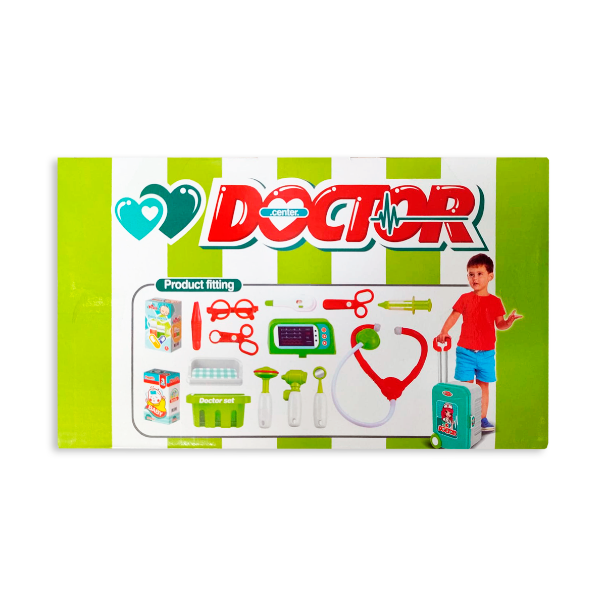 Valija Con Ruedas Set Juego Medico