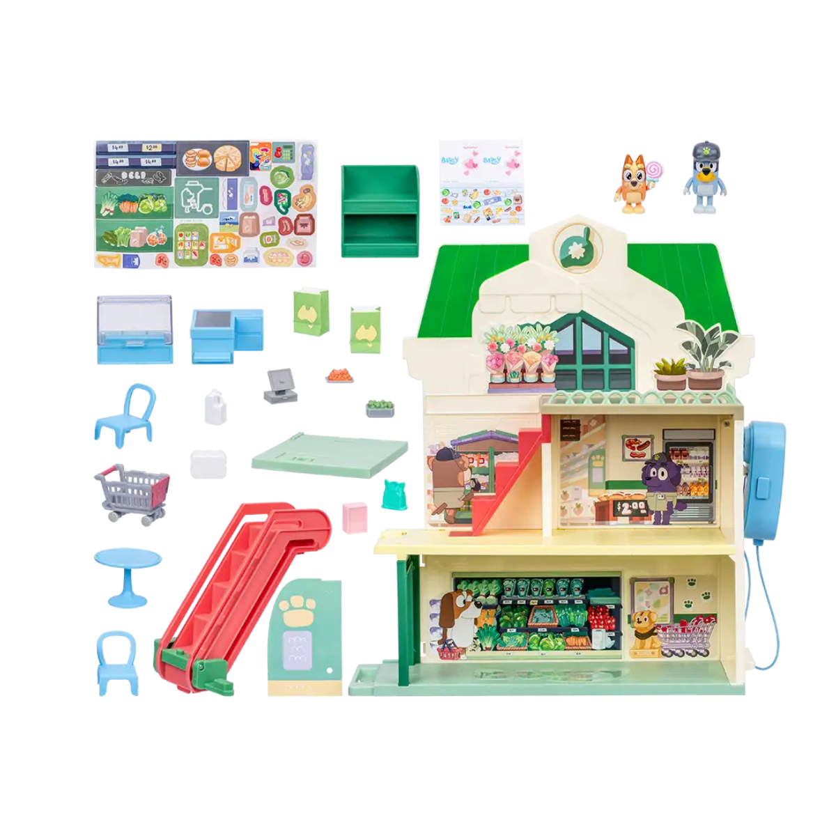 Casita de Bluey Supermercado Playset con Sonidos y Accesorios