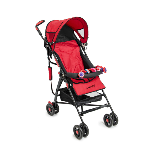 Coche Paragüitas con Correa Tipo Bolso Sistema TAP Rojo