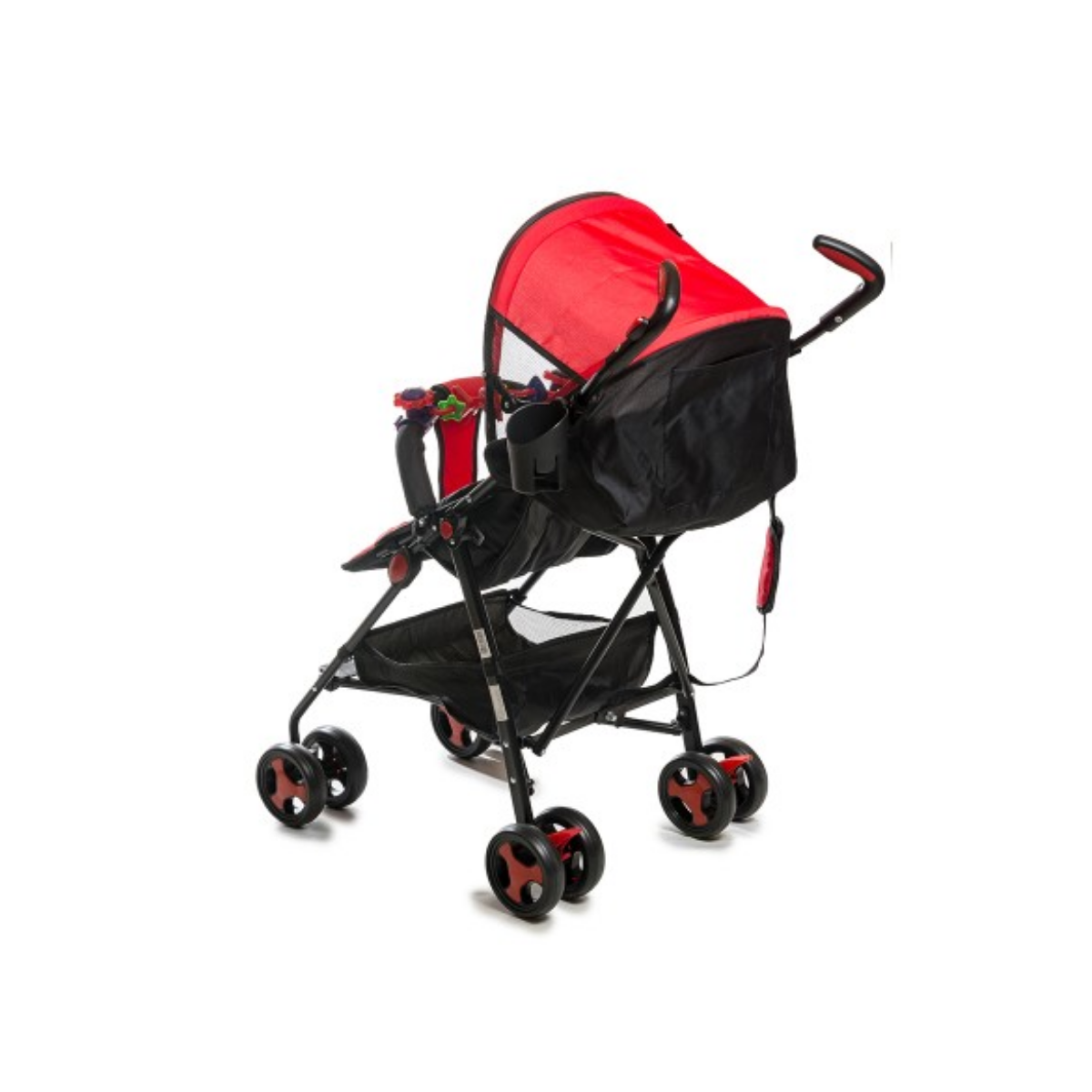 Coche Paragüitas con Correa Tipo Bolso Sistema TAP Rojo