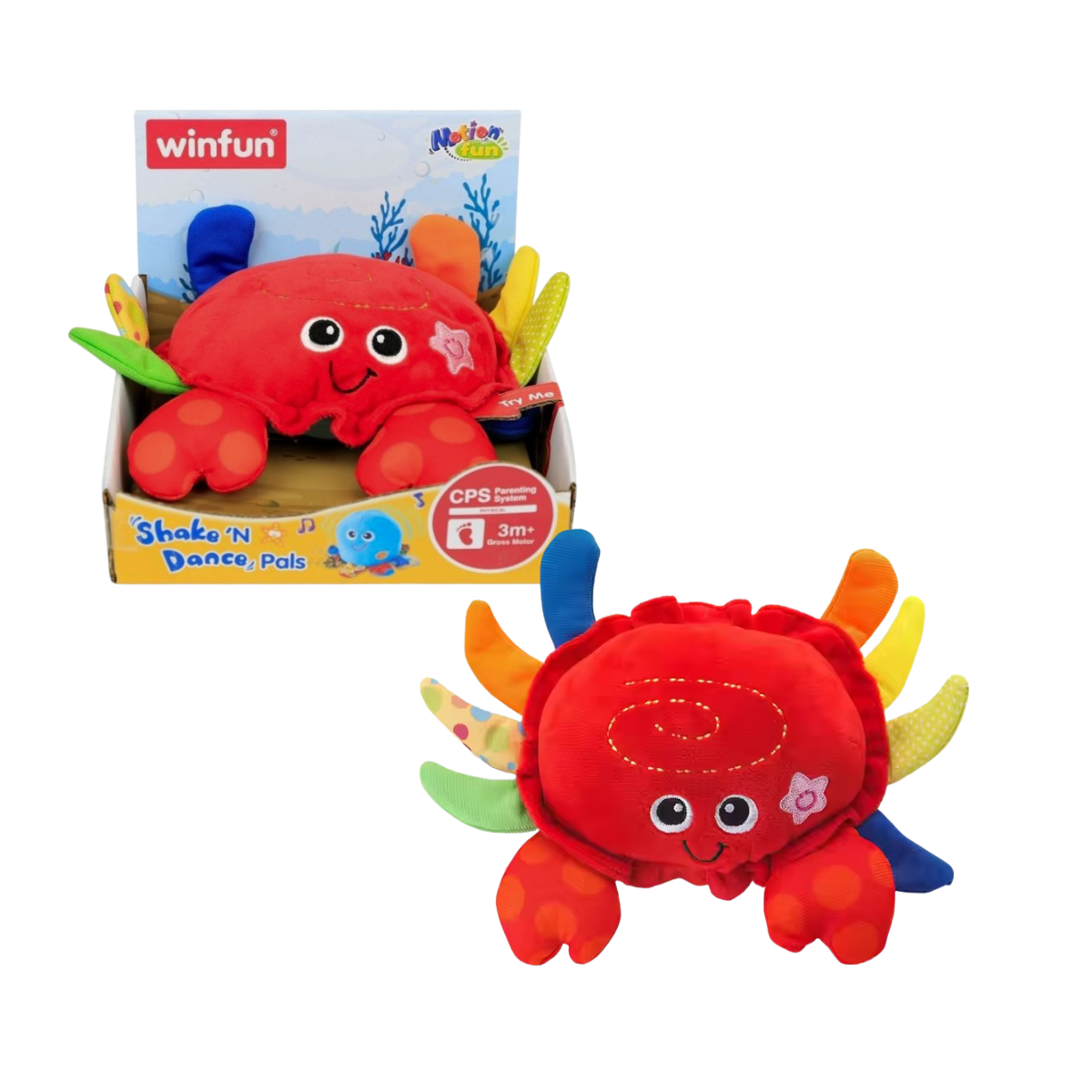 Muñeco Cangrejo Bailarín Soft Con Sonido Winfun