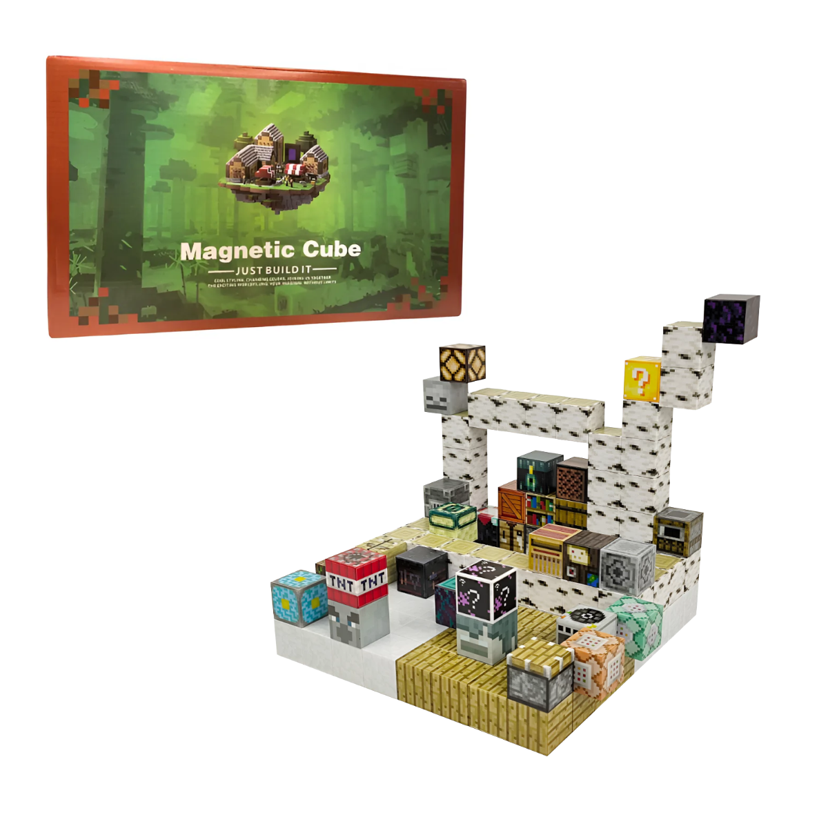 Cubos Magnéticos Bloques de Minecraft Tienda De Herramientas 128 Piezas T097