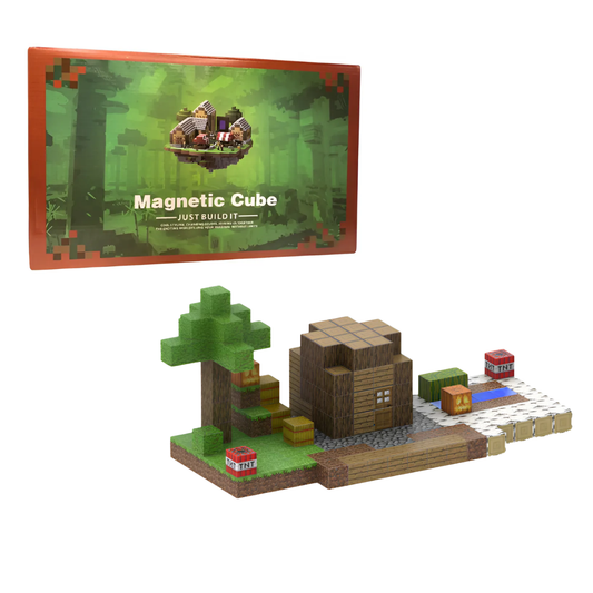 Set de Cubos Magnéticos Minecraft de Aldea 192 Piezas T036