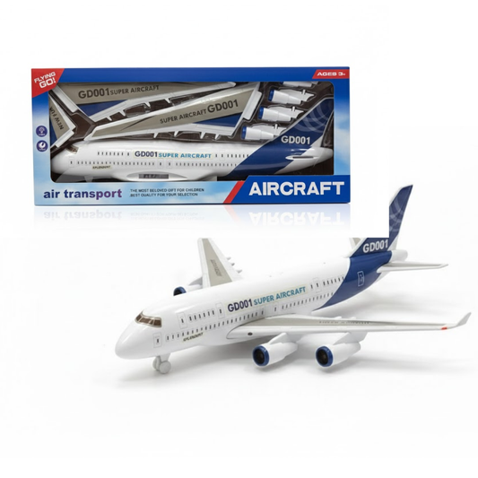 Avion Grande A Friccion Juguete Luz Y Sonido Juego Infantil