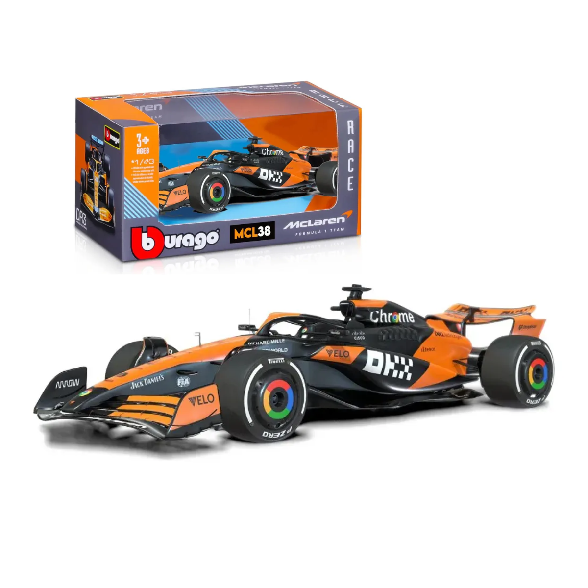 McLaren Racing F1 Burago MCL38 Escala 1:43. Lando Norris