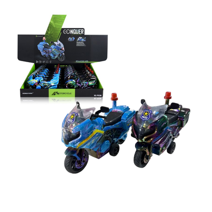 Motos Policia a Fricción Varios Colores