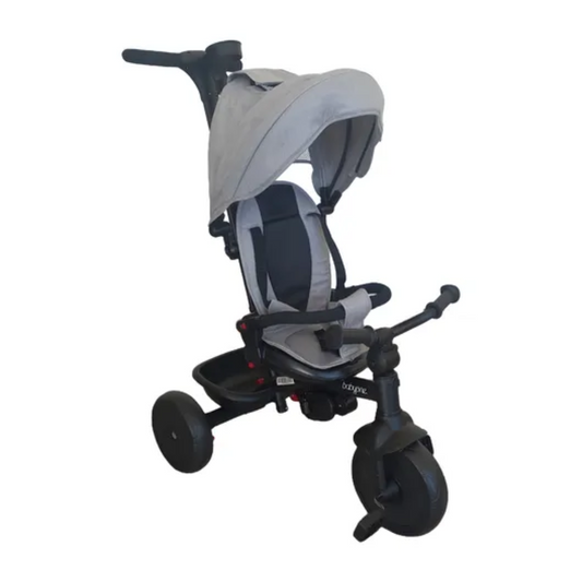 Triciclo con Capota 360º Rubber Wheel Gris