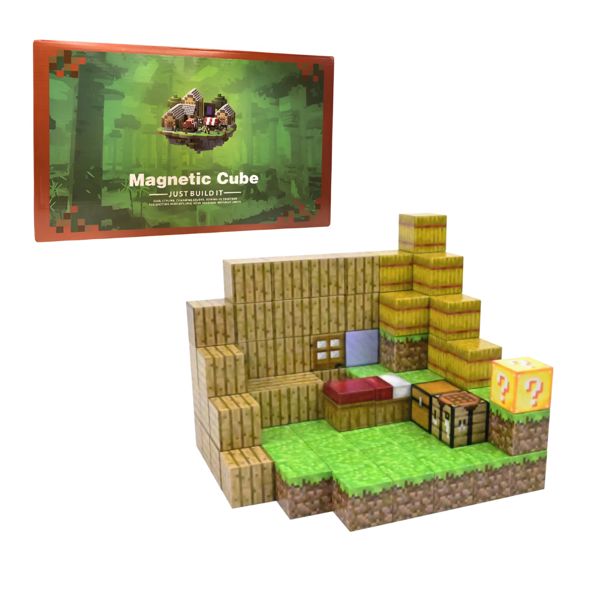 Cubos Magnéticos Minecraft Casa de Aldea 100 piezas T084