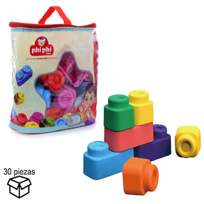 Juego De Bloques Soft 30 Piezas Phi Phi Toys