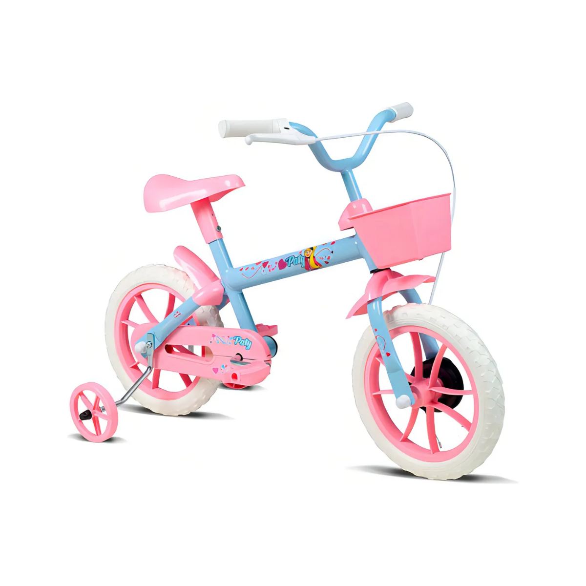 Bicicleta Infantil Rosa y Celeste de Montaña Rodado 12 con Rueditas