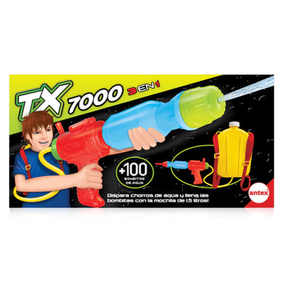 Tx 7000 3 En 1 Con Mochila - Pistola De Agua Antex