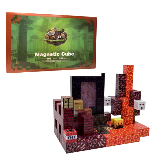 Set de Cubos Magnéticos Minecraft Nether T110 132 Piezas