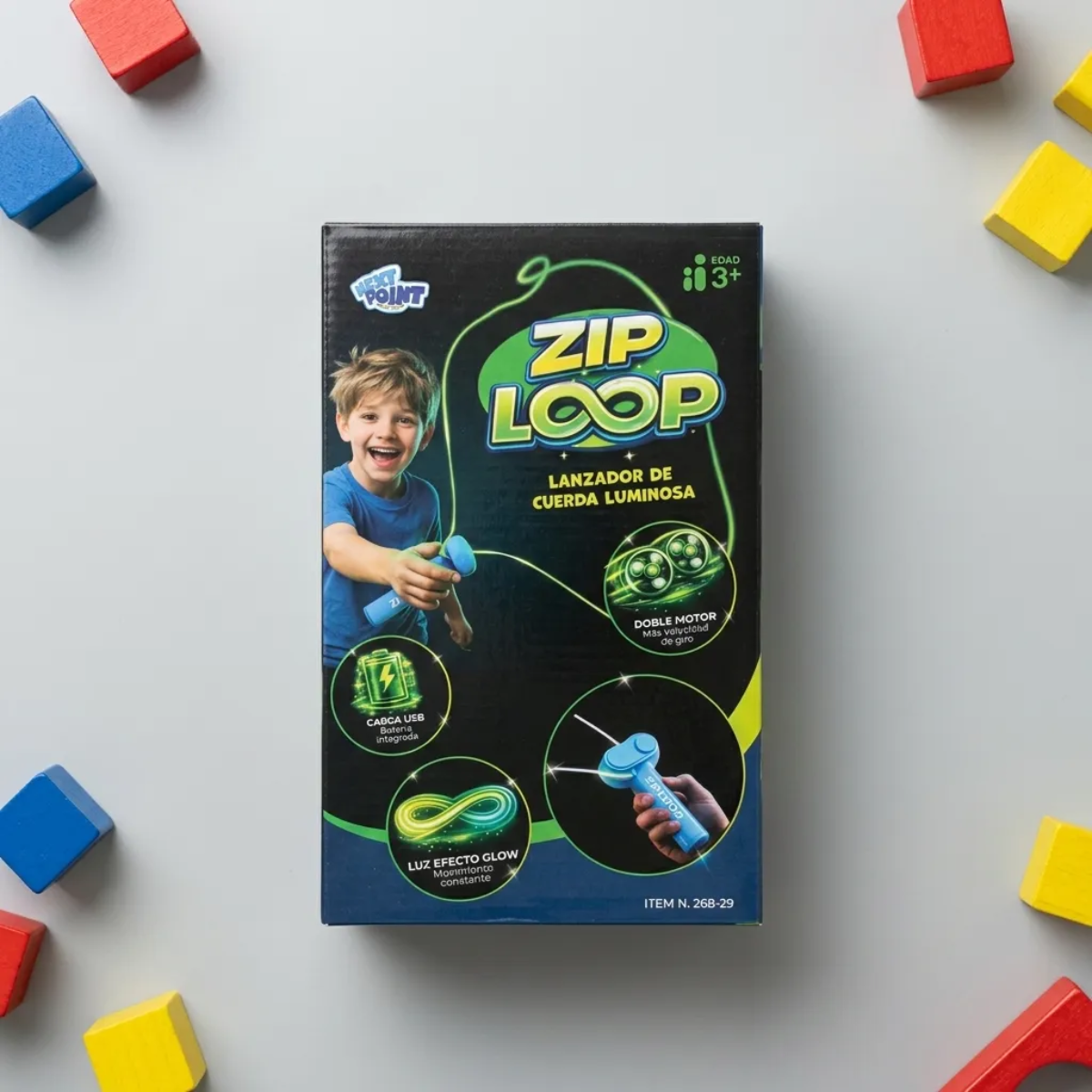 Lanzador de Cuerda con Luz Zip Loop