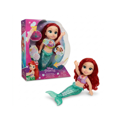 Muñeca Disney Princesa Ariel Canta y Brilla 35 Cm