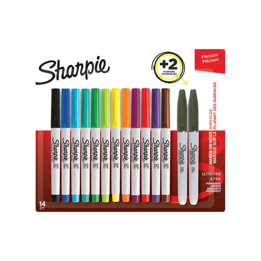 Set de Marcadores Sharpie Ultra Fino x 12 más 2 Marcadores Fine