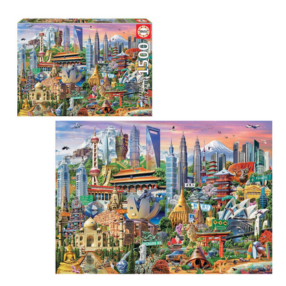 Puzzle Símbolos de Asia 1500 Piezas Educa