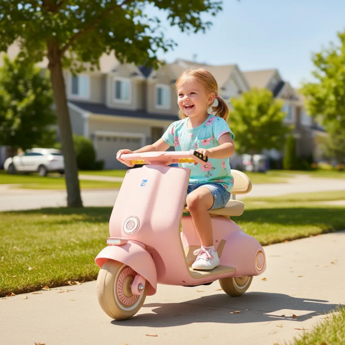 Scooter a Batería Everbright Rosa 6V