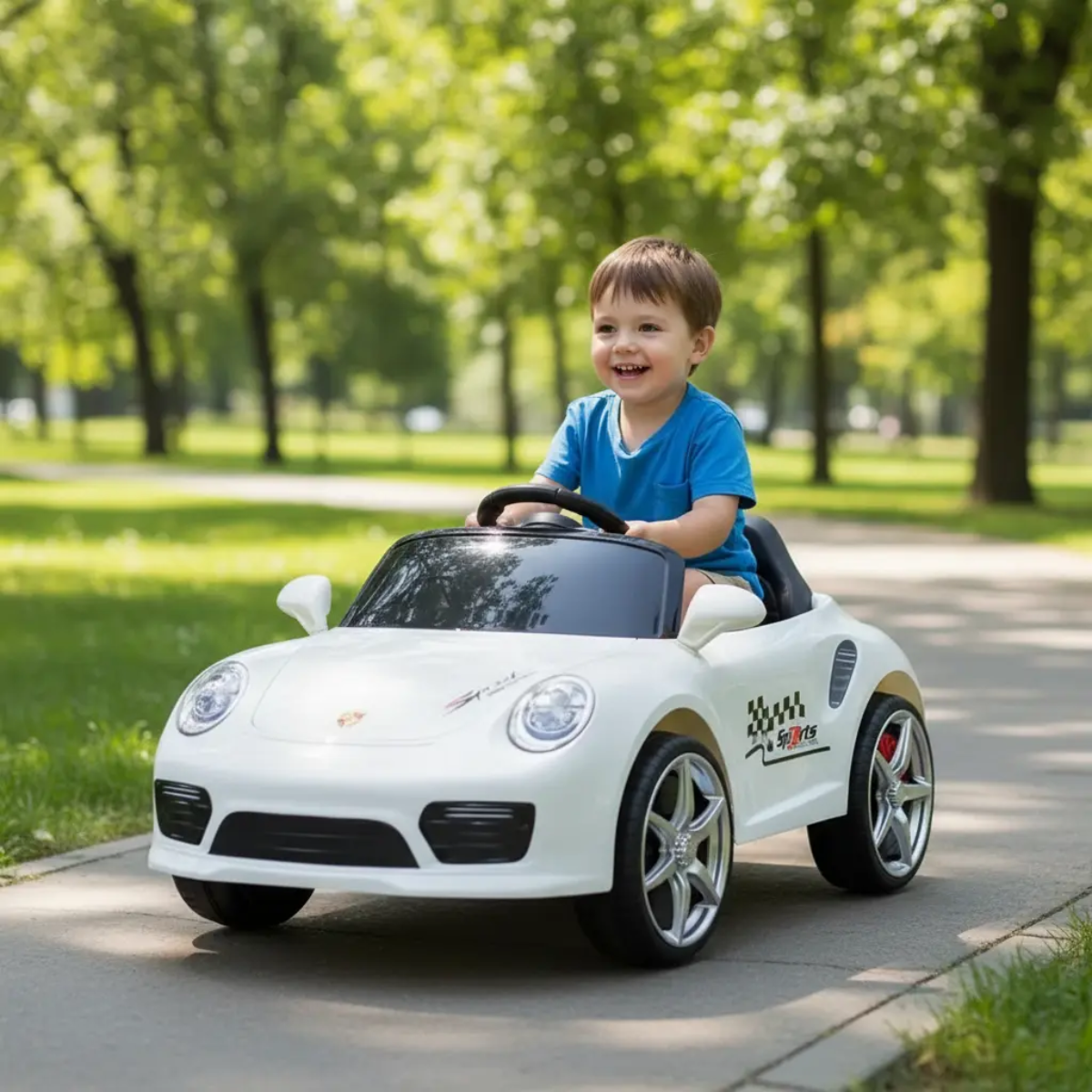 Auto a Batería Porche Deportivo Everbright Blanco 6V