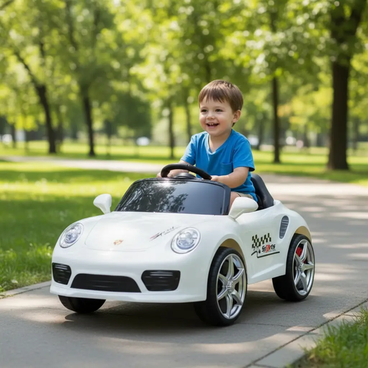 Auto a Batería Porche Deportivo Everbright Blanco 6V