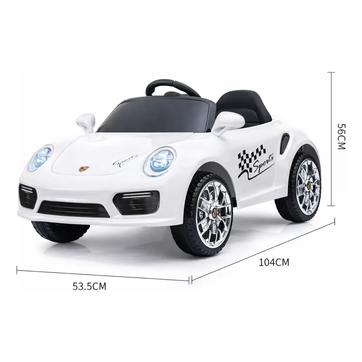 Auto a Batería Porche Deportivo Everbright Blanco 6V