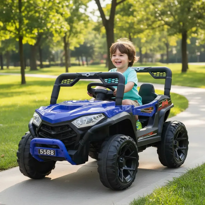 Camioneta Estilo Jeep a Batería Everbright Azul 12V