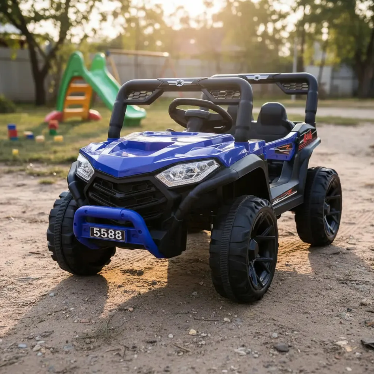 Camioneta Estilo Jeep a Batería Everbright Azul 12V
