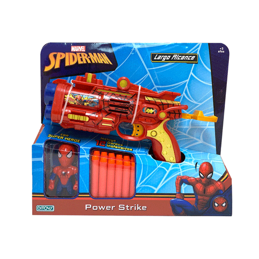 Pistola Lanza Dardos Power Strike Spiderman