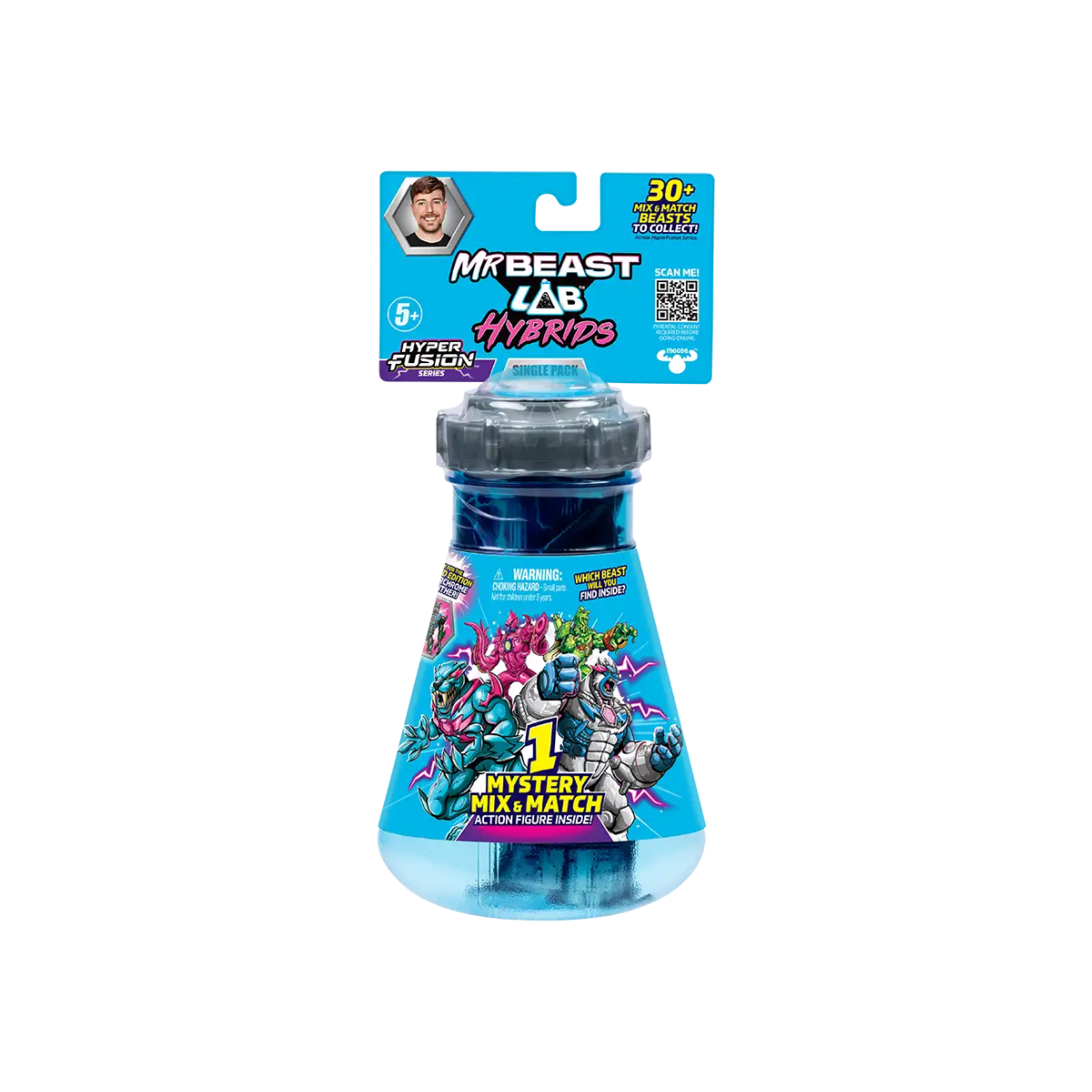 Mr Beast Lab Hybrids Mystery Mix Modelo Bestia Sorpresa en Tubo de Ensayo