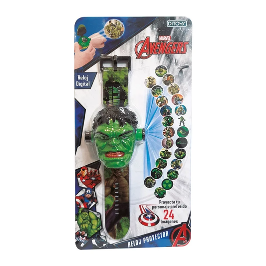 Ditoys Reloj Proyector Hulk Marvel Avengers