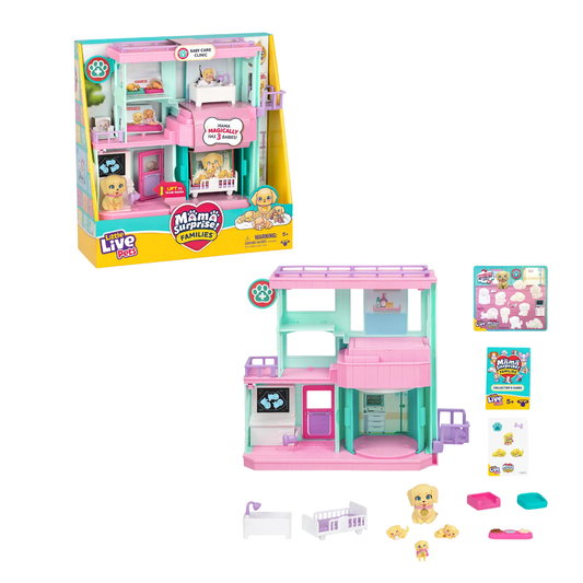 Little Live Pets Mama Surprise Families Baby Care Clinic - Clínica de Cachorros