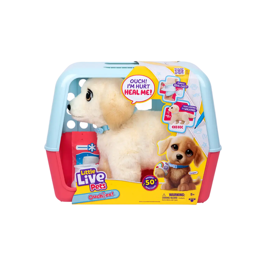 Little Live Pets Ouchies Retriever - Perrito Interactivo para Curar