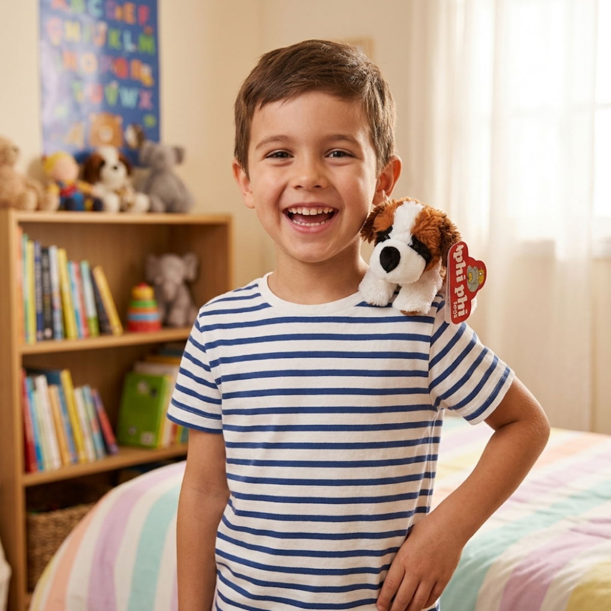 Peluche San Bernardo con Imán para Hombro 15 cm