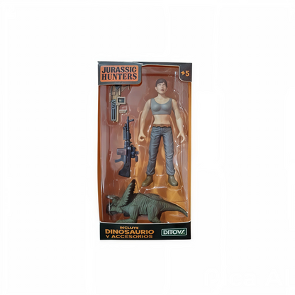 Jurassic Hunters - Figura de Acción Articulada de Dinosaurio 10 cm