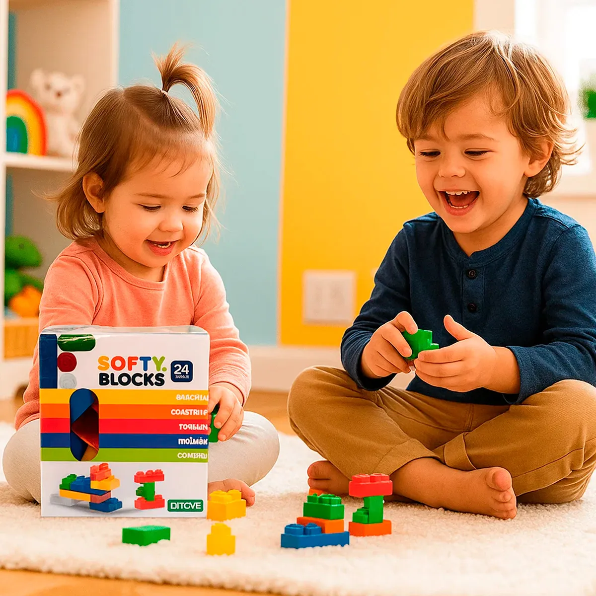 Softy Blocks Ditoys – Bloques Didácticos Blandos 24 Piezas