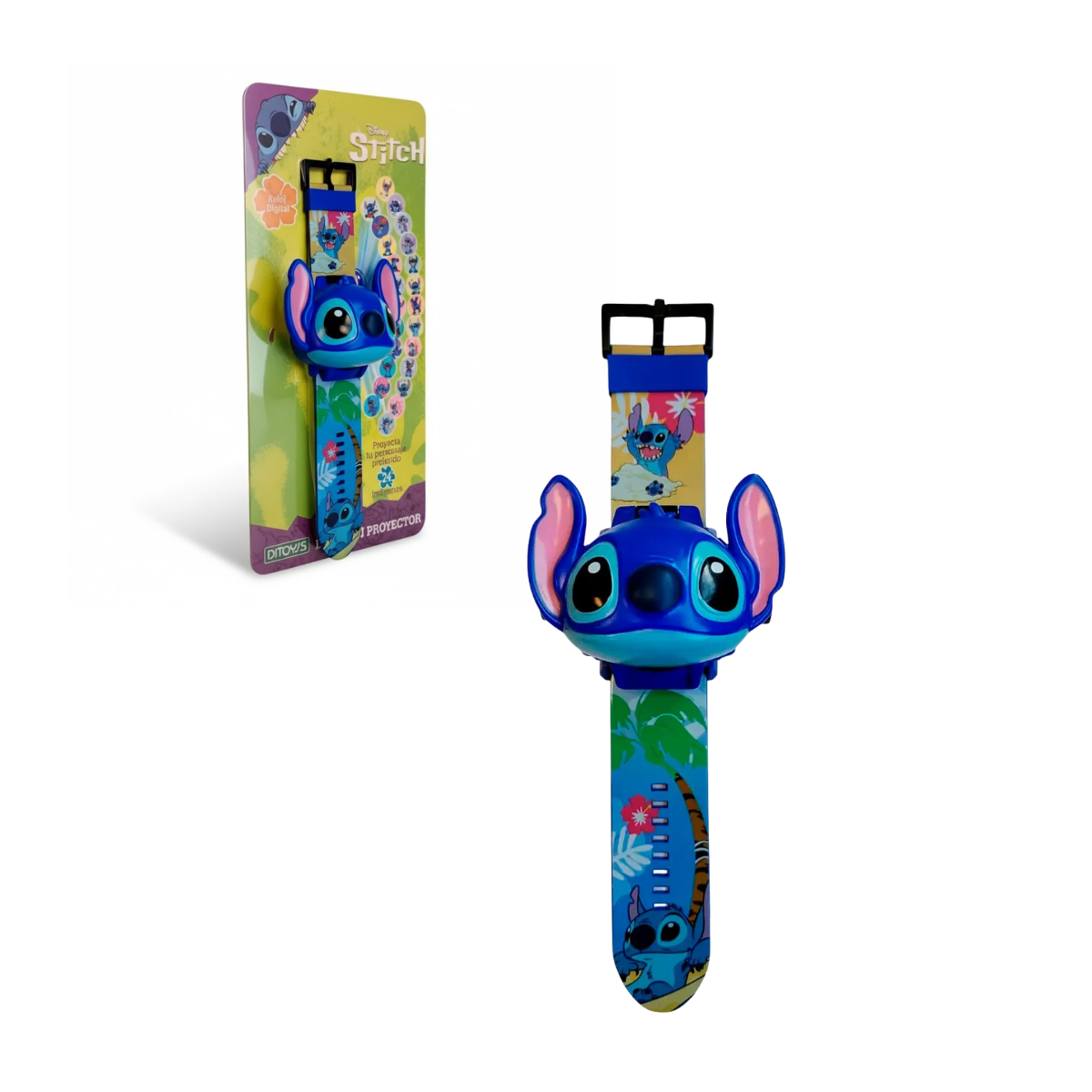 Reloj Proyector Stitch Ditoys 24 Imágenes | Incluye Pilas | Edad 4-7 ...