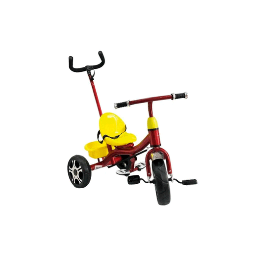 Triciclo Con Barra De Empuje Rojo