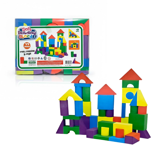 Soft Building Blocks Ditoys – Bloques Blandos Goma Eva 47 Piezas